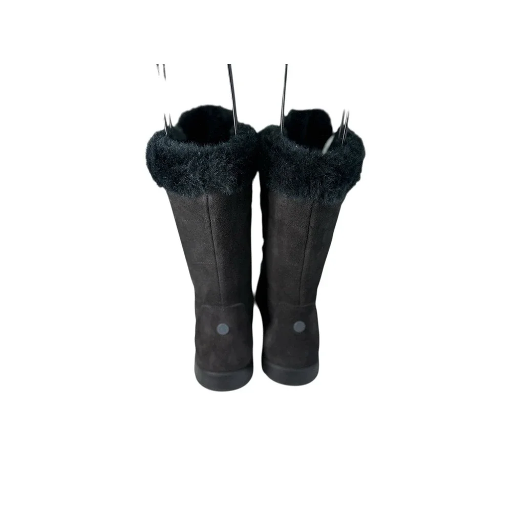 The North Face Nuptse Purna boots Dark Brown suede Women's No Size Fits 9 No Box